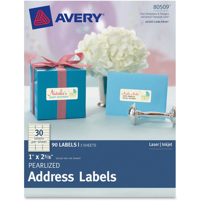 Avery Pearlized Ivory Address Labels