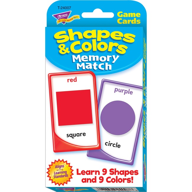 Trend Shapes/Colors Memory Match Card Game