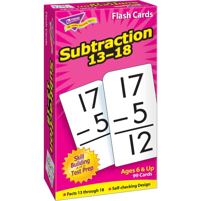 Trend Subtraction 13-18 Flash Cards