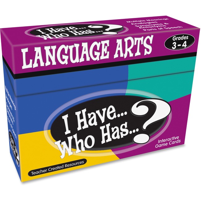 Teacher Created Resources Gr 3-4 I Have Lang. Arts Game