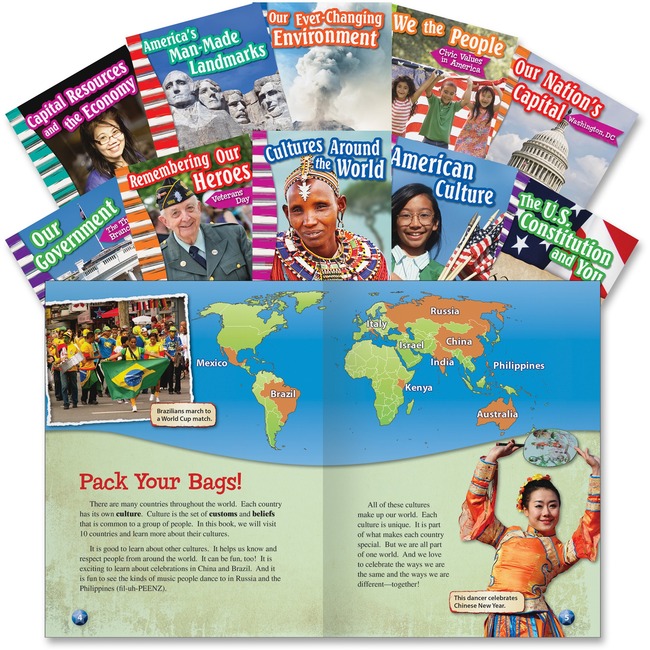 Shell Education 3rd Grade Social Studies Book Education Printed Book for Social Studies - English
