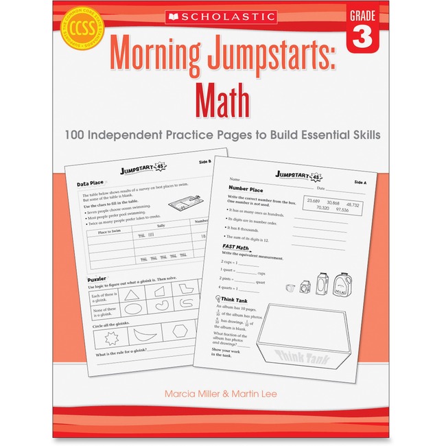 Scholastic Res. Gr 3 Morning Jumpstart Math Wkbook Education Printed Book for Mathematics