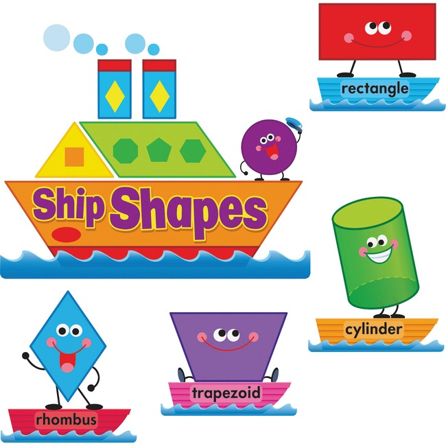 Trend Ship Shapes/Colors Bulletin Board Set