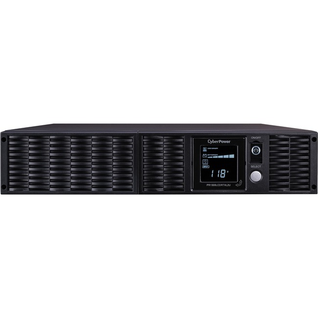 CyberPower Smart App Sinewave PR1500LCDRTXL2UN 1500VA Tower/Rack Mountable UPS - 2U Rack/Tower - 8 Hour Recharge - 5 Minute Stand-by - 80 V AC, 150 V AC Input - 120 V AC Output - 8 x NEMA 5-15R