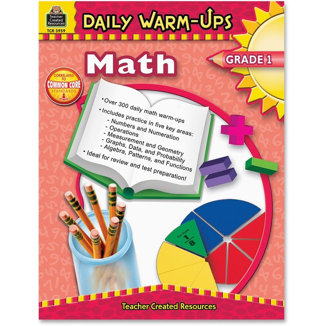Teacher Created Resources Gr 1 Math Daily Warm-Ups Book Education Printed Book for Mathematics