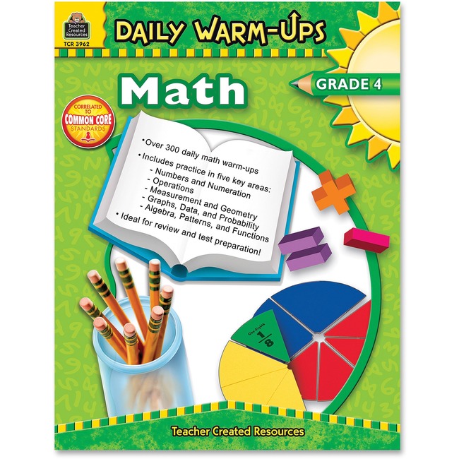 Teacher Created Resources Gr 4 Math Daily Warm-Ups Book Education Printed Book for Mathematics