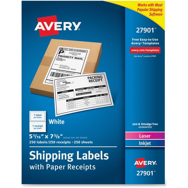 Avery Bulk Shipping Labels with Paper Receipt