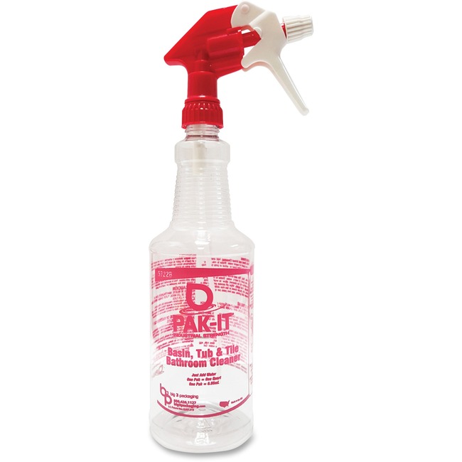 Big 3 Packaging PakIt Bathroom Cleaner Qrt Spray Bottle