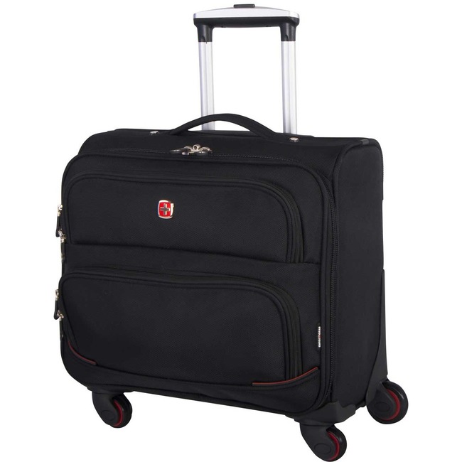 Swiss Gear up to 15.6" Laptop 4-wheeled Computer Business Case, Black