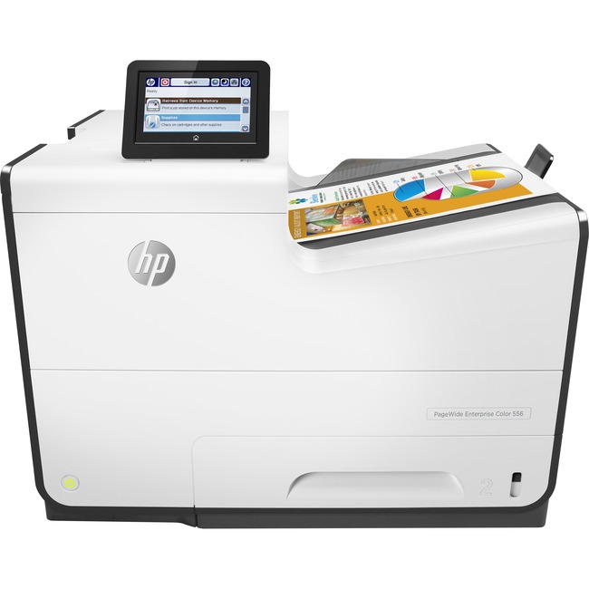 HP PageWide Enterprise 556 556dn Page Wide Array Printer - Color - 50 ppm Mono / 50 ppm Color - 2400 x 1200 dpi Print - Automatic Duplex Print - 550 Sheets Input
