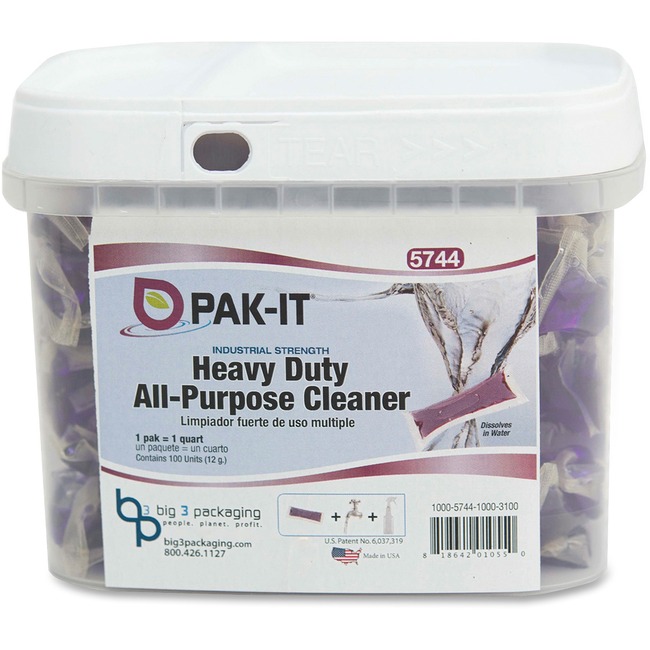 Big 3 Packaging Pak-It Hvy Duty All-Purpose Cleaner Paks