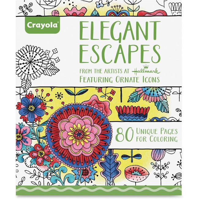 Crayola Elegant Escapes Coloring Book Coloring Printed Book