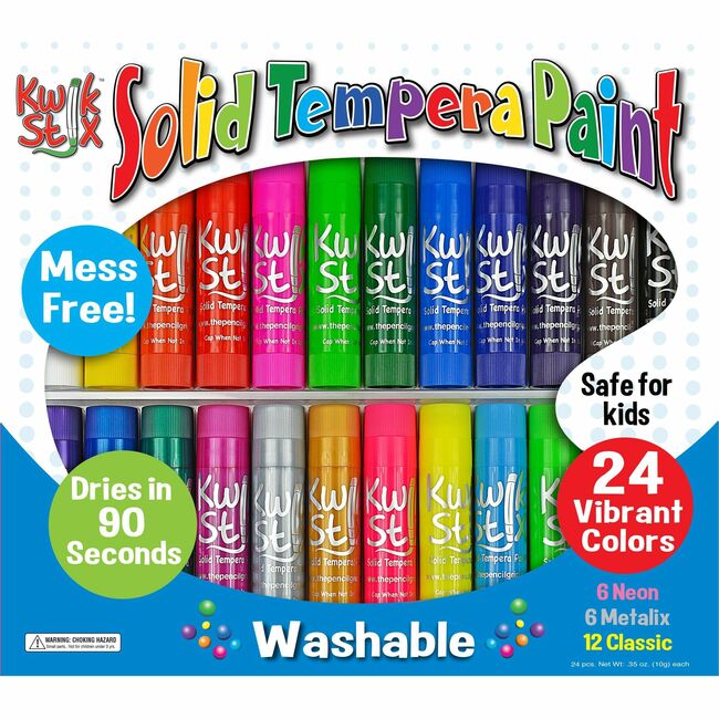 The Pencil Grip Pencil Grip Tempera Paint 24-color Mess Free Set