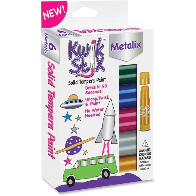 The Pencil Grip Kwik Stix Tempera Paint Metalix Sticks