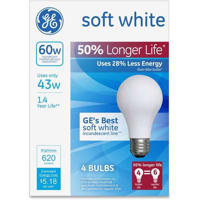 GE Lighting 43W Soft White Bulb