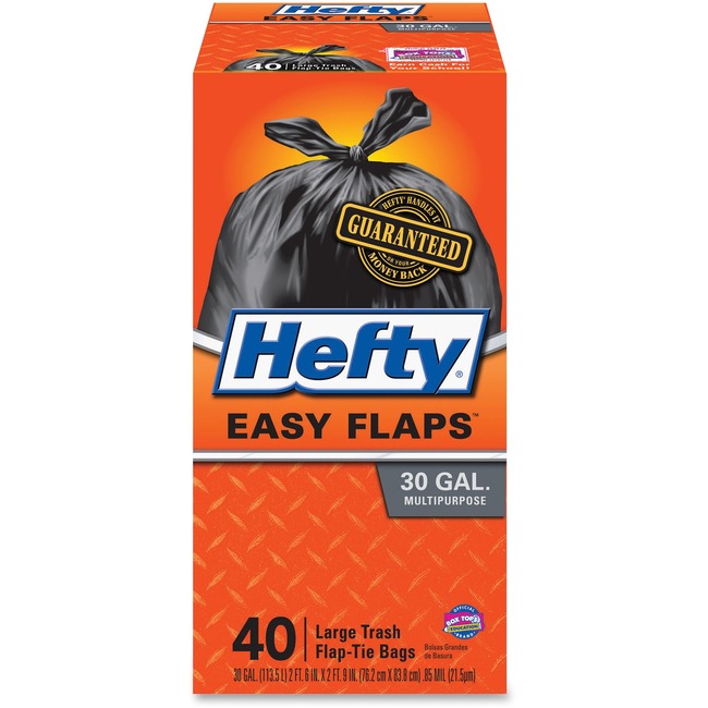 Hefty Easy Flaps 30Gal Lge Trash Bags