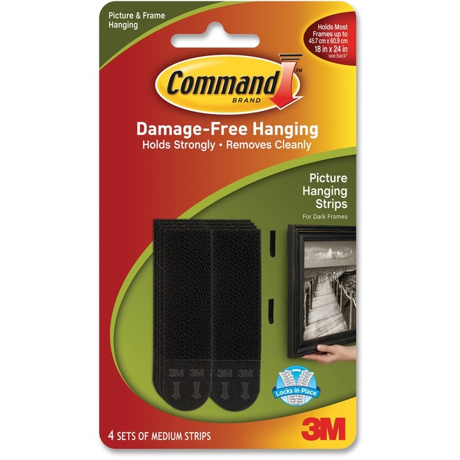 Command™ Medium Black Picture Hanging Strips