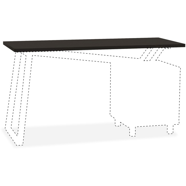 Mayline Glass Top for 2-Drawer Pedestal V-Desk Base