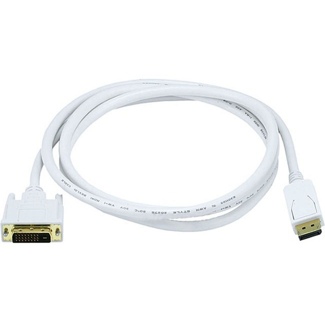 Monoprice 6ft 28AWG DisplayPort to DVI Cable - White