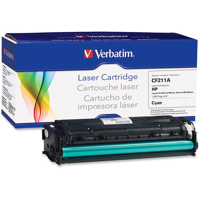 Verbatim Remanufactured Laser Toner Cartridge alternative for HP CF211A Cyan