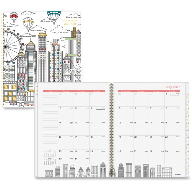 At-A-Glance Cityscape Academic Professional Monthly Planner