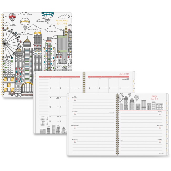 At-A-Glance Cityscape Academic Weekly/Monthly Planner