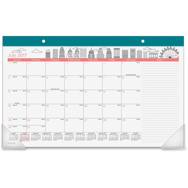 At-A-Glance Paint the Town Academic Compact Monthly Desk Pad