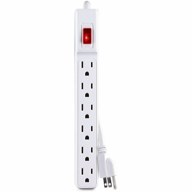 Bloc multiprises CyberPower GS60304 - NEMA 5-15P - 6 x NEMA 5-15R - 3 ft Cord - 125 V AC Voltage - Blanc