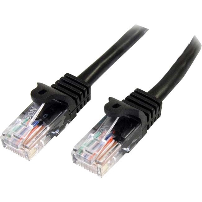 StarTech 5m Cat5e Patch Cable with Snagless RJ45 Connectors - Black - 5 m Patch Cord
