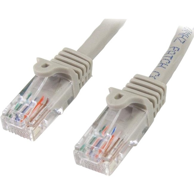 StarTech 5m Cat5e Patch Cable with Snagless RJ45 Connectors - Grey - 5 m Patch Cord
