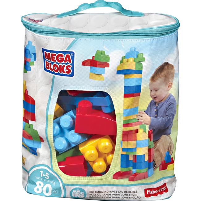 Mega Bloks First Builders Big Building Bag, 80-Piece (Classic)