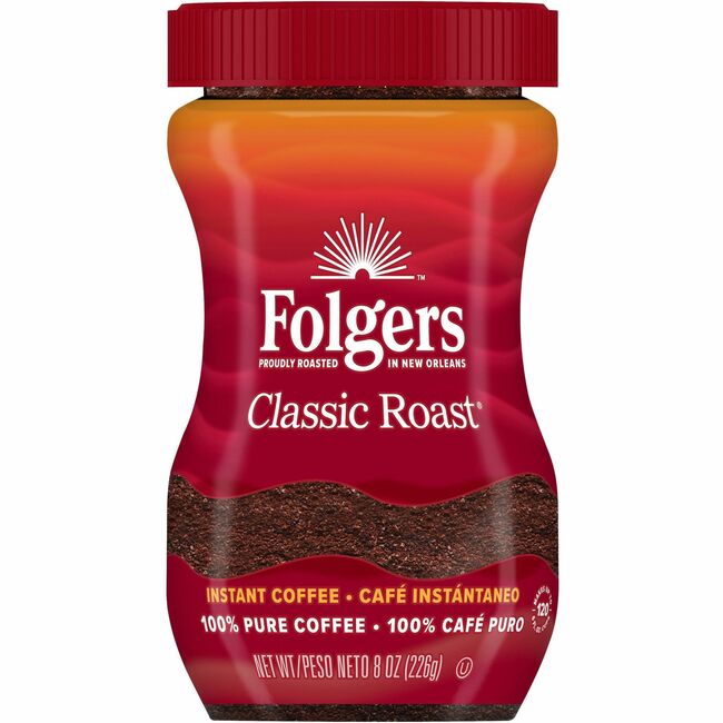 Folgers Classic Roast Instant Coffee Crystals Instant