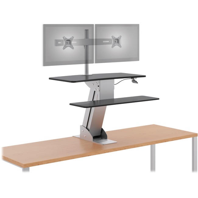 HON Directional Desktop Sit-to-Stand with Dual-Monitor Arm