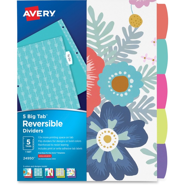 Avery® Big Tab Reversible Fashion Dividers