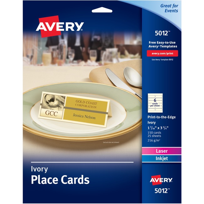 Avery® Textured Place Cards