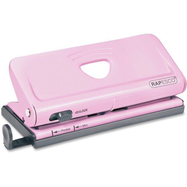 Rapesco Adjustable 6-Hole Organizer/ Diary Punch (Pink)