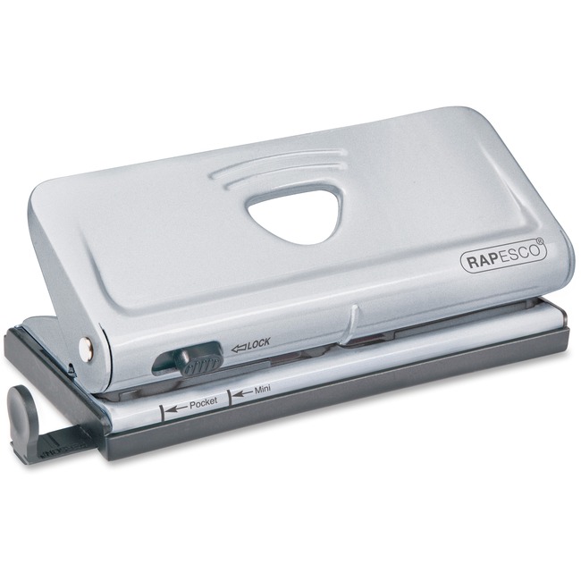 Rapesco Adjustable 6-Hole Organizer/Diary Punch (Silver)