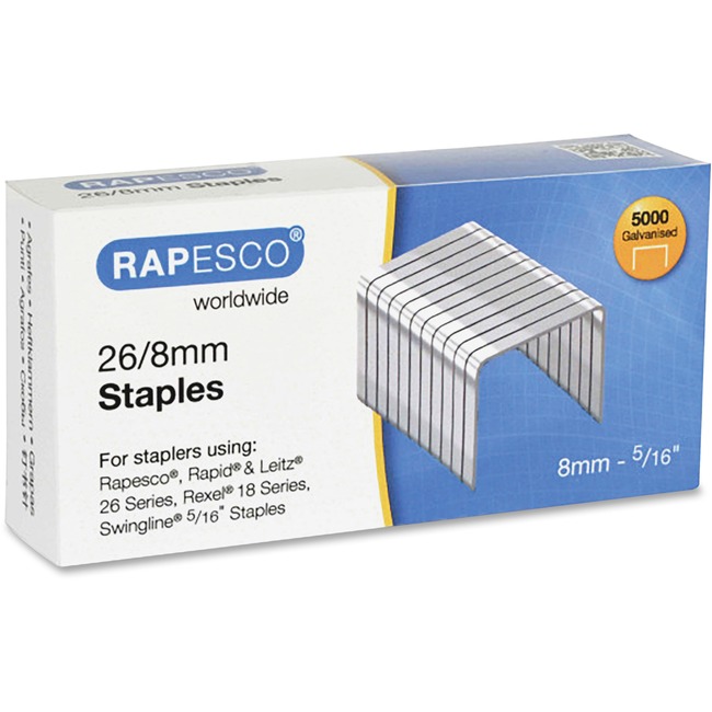 Rapesco 26/8mm Galvanized Staples