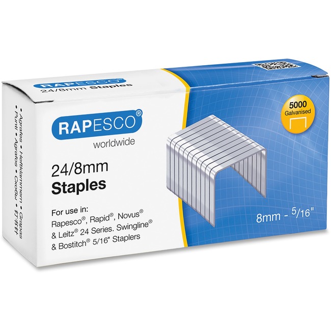 Rapesco 24/8mm Galvanized Staples