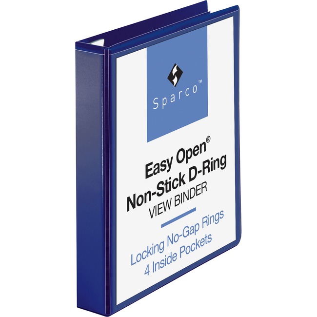 Sparco Easy Open Nonstick D-Ring View Binder