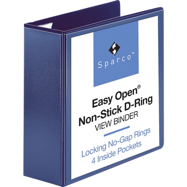 Sparco Easy Open Nonstick D-Ring View Binder