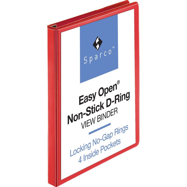 Sparco Easy Open Nonstick D-Ring View Binder