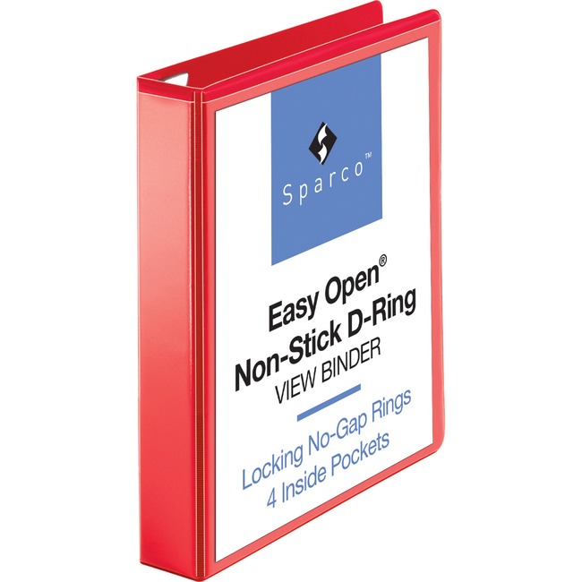 Sparco Easy Open Nonstick D-Ring View Binder