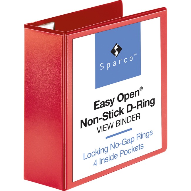 Sparco Easy Open Nonstick D-Ring View Binder