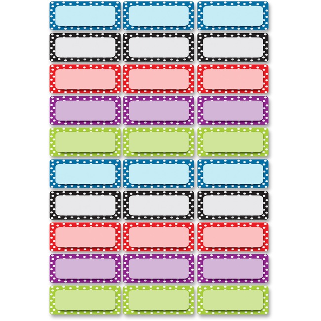 Ashley Dry Erase Dotted Nameplate Magnets
