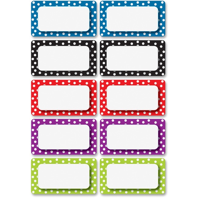 Ashley Dotted Dry Erase Nameplate Magnets