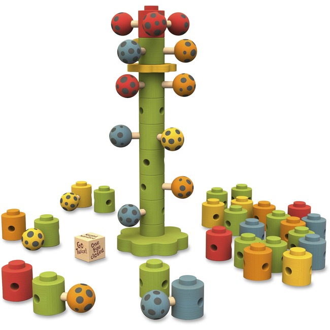 BeginAgain Toys Ladybug Flower Tower Game