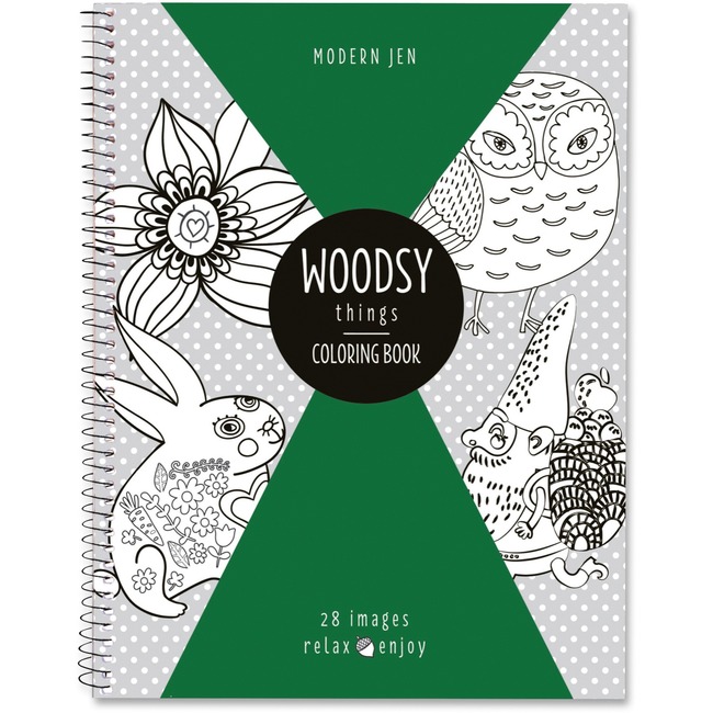 Roaring Spring Modern Jen Woodsy Thm Coloring Book Coloring Printed Book