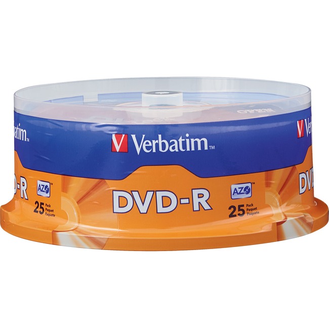 Verbatim AZO DVD-R, 4.7GB 16X with Branded Surface, 25pk Spindle