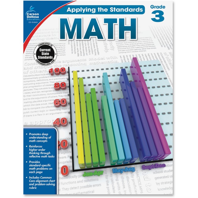 Carson-Dellosa Grade 2 Applying the Standards Math Workbk Education Printed Book for Mathematics